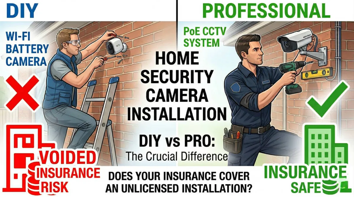 A comparison between DIY wireless cameras and professional security installation in Wollongong.
