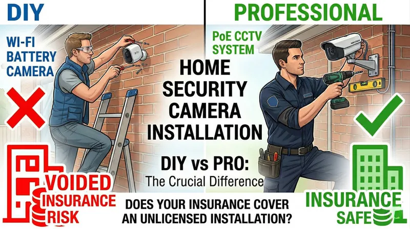 A comparison between DIY wireless cameras and professional security installation in Wollongong.